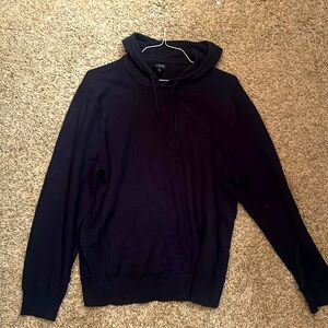 Navy J.CREW Hooded Sweater . Size XL .